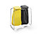 Wertstoffsammler - für 2 x 70 / 120-l-Säcke, Standgestell, Deckel gelb und schwarz