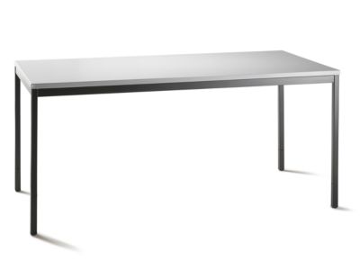 Image of fm büromöbel Schreibtisch höhenverstellbar - BxT 1600 x 800 mm 2 Unterschränke möglich lichtgrau