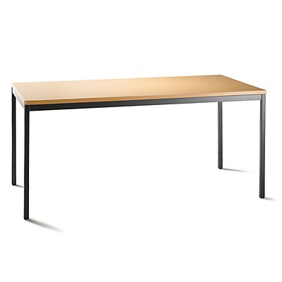 Schreibtisch, höhenverstellbar - BxT 1600 x 800 mm, 2 Unterschränke möglich, Buche-Dekor