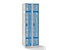 QUIPO Lochblechspind - Abteil 300 mm, 2 Fächer, für Vorhängeschloss, Türen lichtblau