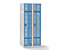 Lochblechspind - Abteil 400 mm, 2 Fächer, für Vorhängeschloss, Türen lichtgrau