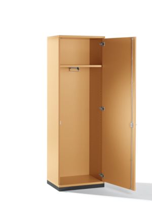 Image of fm büromöbel Garderobe - 1 Fachboden 1 ausziehbare Kleiderstange Buche-Dekor