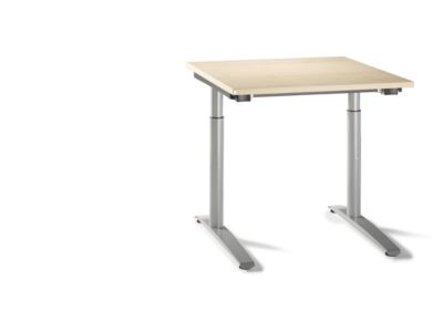 Image of Schreibtisch mit C-Fußgestell - höhenverstellbar 650 – 850 mm Breite 800 mm Dekor Ahorn