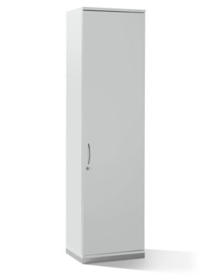 Image of fm büromöbel Garderobe - 1 Fachboden 1 ausziehbare Stange lichtgrau