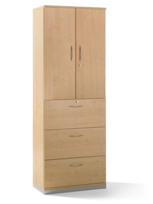 Schrank 2 Turen Oben 3 Hangeregister Unten Dekor Buche Certeo De