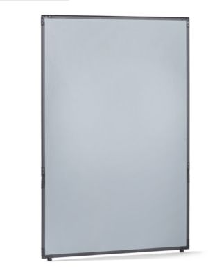 Kunststoff-Trennwand - Rahmen schiefergrau - silbergrau, HxB 1300 x 650 mm