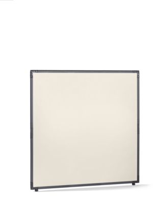 Kunststoff-Trennwand - Rahmen schiefergrau - silbergrau, HxB 1300 x 650 mm