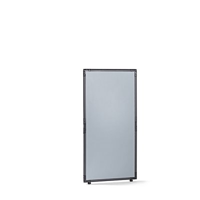 Cloison - plastique, cadre gris ardoise - gris argent, h x l 1300 x 650 mm