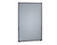 Cloison - feutre, cadre gris ardoise - gris argent, h x l 1300 x 650 mm