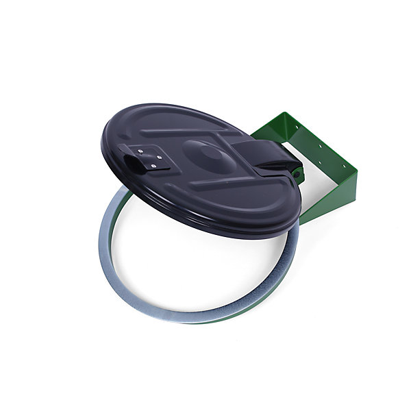 Image of Abfallsackhalter für 120-l-Sack - Wandhalter - grün Kunststoffdeckel