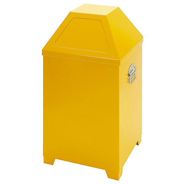 Image of Abfallbehälter mit 2 Einwurfklappen gelb