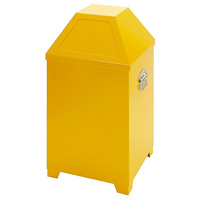 Collecteur de déchets, avec 2 trappes de dépôt, jaune