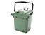 Abfallbehälter aus Kunststoff, mit Ziehstange, grün 