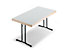Tables pliantes - piétement en T - 1700 x 700 mm, piétement chromé, plateau gris clair