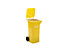 EUROKRAFT Conteneur à déchets en plastique conforme à la norme DIN EN 840 - capacité 120 l, h x l x p 933 x 482 x 552 mm - vert, 5 pièces et +