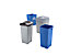 Rubbermaid Collecteur de déchets en plastique - capacité 87 l, carré - gris