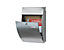 Design-Briefkasten, HxBxT 480 x 322 x 150 mm, Edelstahl 