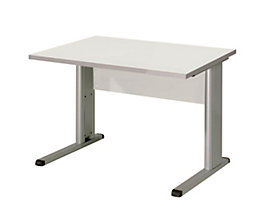 CLEARLINE Bureau à piétement en L - h x l x p 720 x 800 x 800 mm