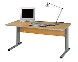 CLEARLINE Bureau à piétement en L - h x l x p 720 x 1200 x 800 mm