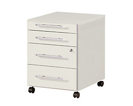 CLEARLINE Caisson roulant - 1 tirette-plumier, 3 tiroirs