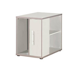 CLEARLINE Caisson hauteur bureau - 1 porte, 1 tablette, 2 casiers ouverts