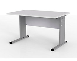 VERA Bureau à piétement en L - hauteur réglable, largeur 1200 mm