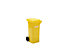 EUROKRAFT Großmülltonne aus Kunststoff, nach DIN EN 840 - Volumen 120 l, HxBxT 933 x 482 x 552 mm - gelb, ab 5 Stk