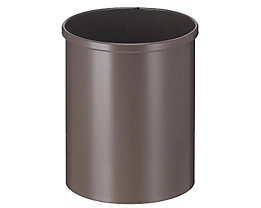 Corbeille à papier métallique ronde - capacité 15 l, hauteur 309 mm