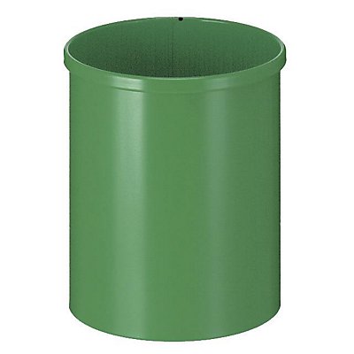 Papierkorb, Metall, rund, Inhalt 15 l, Höhe 309 mm, grün 