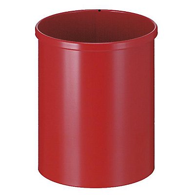 Papierkorb, Metall, rund, Inhalt 15 l, Höhe 309 mm, rot 