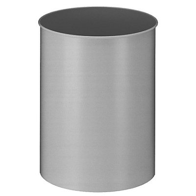 Corbeille à papier métallique ronde, capacité 30 l, hauteur 470 mm, aluminium