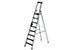 Stufen-Stehleiter - einseitig begehbar, rutschhemmend, belastbar
