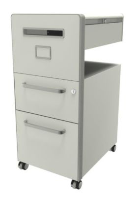Image of Bisley Assistenzmöbel Bite® - linksseitig öffnend Whiteboard 1 Universalschublade 1 HR-Schublade