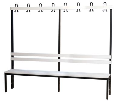 Wolf Garderobenbank, einseitig - PVC-Leiste, 2000 mm