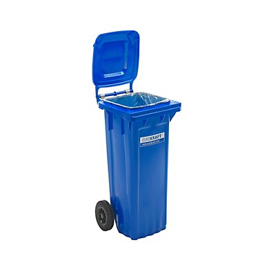 Conteneur à déchets | 80 litres | HxLxP 935 x 448 x 372 mm | Bleu | Prix à partir de 5 |  EUROKRAFT