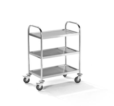 Edelstahl-Servierwagen EASY, 3 Etagen