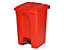 Kunststoff-Tretabfallsammler, HxBxT 600 x 410 x 400 mm, 45 l, rot 