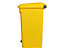 Collecteur de déchets à pédale, en plastique - h x l x p 600 x 410 x 400 mm, 45 l - gris