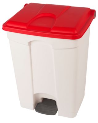 Abfalleimer | HxBxT 675 x 505 x 415 mm | Volumen 70 l | Weiß-Blau