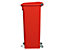 Kunststoff-Tretabfallsammler, HxBxT 790 x 505 x 410 mm, 90 l, weiß, Deckel rot 