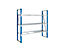 Rayonnage grand format, couleur - h x p 1990 x 600 mm - rayonnage additionnel bleu RAL 5010