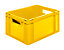 Euro-Format-Stapelbehälter, Wände und Boden geschlossen - LxBxH 400 x 300 x 210 mm - gelb, VE 5 Stk