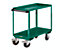 EUROKRAFT ACTIVE GREEN Chariot de montage - 2 tablettes, force 250 kg - dimensions plateaux L x l 900 x 500 mm, vert turquoise