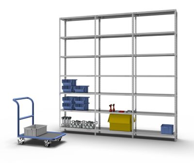 hofe Rayonnage à boulonner galvanisé, version légère - hauteur rayonnage 3000 mm, largeur tablettes 1000 mm - profondeur 300 mm, rayonnage additionnel