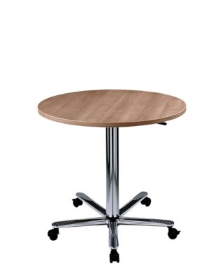 HAMMERBACHER ANNY Table de réunion - rond, hauteur réglable - gris clair | ST08/5/C