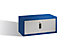Rollladen-Aufsatzschrank | HxBxT 450 x 1000 x 420 mm | Enzianblau-Lichtgrau  | CP