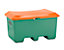 CEMO Streugutbehälter aus GfK - Volumen 400 l, ohne Entnahmeöffnung, unterfahrbar, Behälter grün