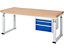 Unterbau-Schubladencontainer, BxT 580 x 650 mm, für Tisch-Serie 600, Schubladenhöhe 1 x 150 mm 