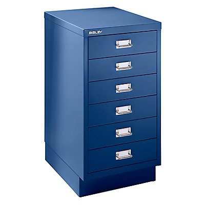 Bisley Schubladenschrank - 6 Schubladen für Format DIN A3 - kobaltblau | 112SPM-AP9