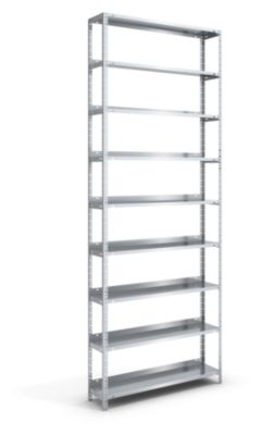 Rayonnage de bureau galvanisé à boulonner - hauteur rayonnage 2900 mm - rayonnage additionnel, largeur x profondeur 750 x 300 mm